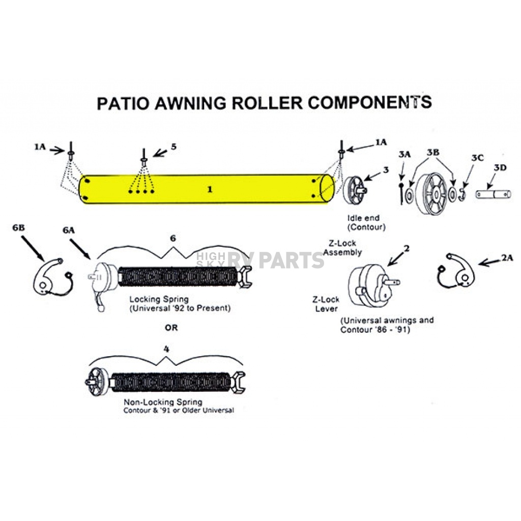 Zip Dee Awning Roller Tube 330240